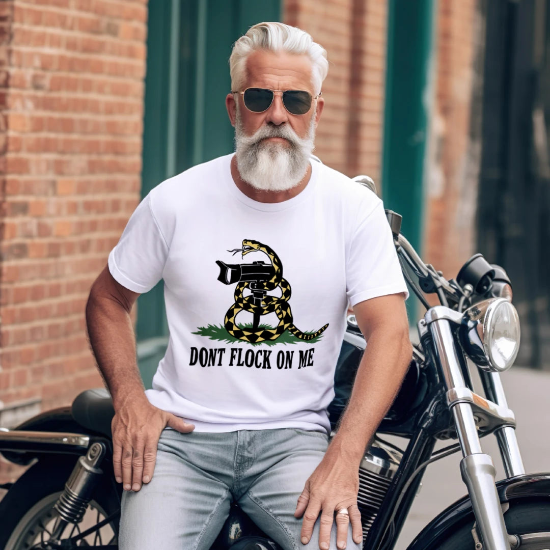 Don't Flock On Me Shirt – Anti-Surveillance Gadsden Flag Tee
